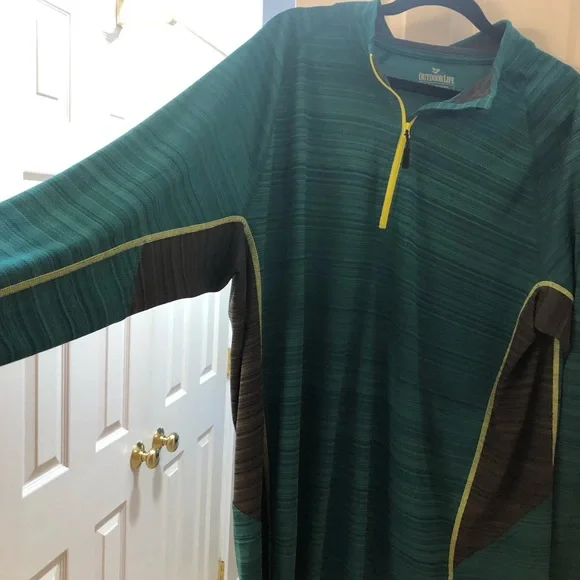 Outdoor Life Unisex Green/Gray XXL Athletic Top - Picture 4 of 6